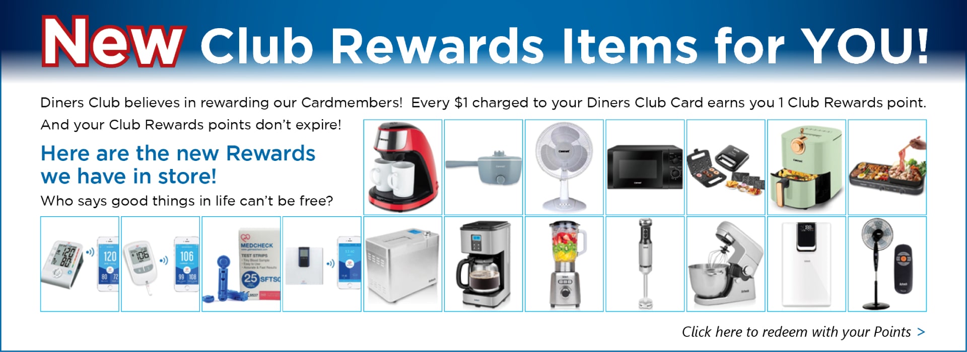 New Club Rewards Points Items