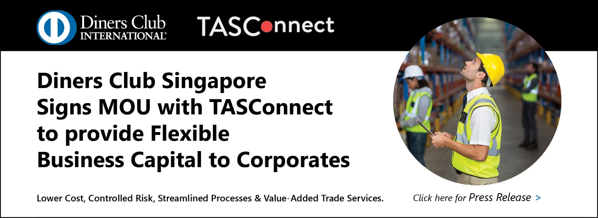 Diners Club Signs MOU with TASConnect to provide Flexible Business Capital to Corporates