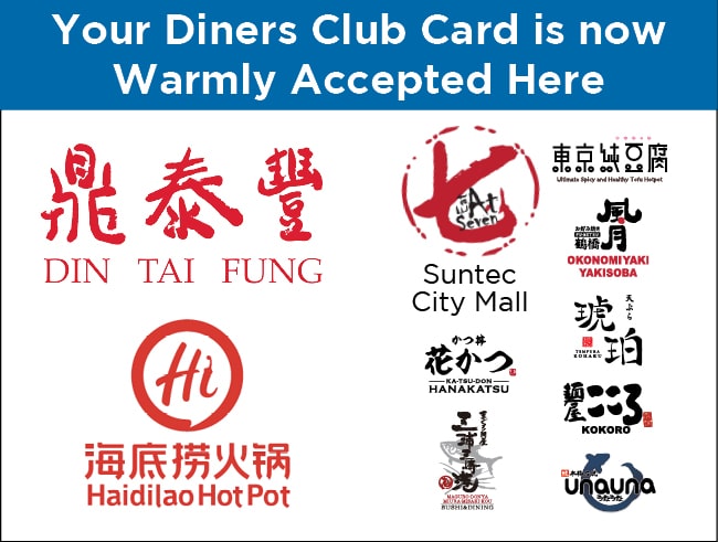 Pay with your Diners Club Card at these fine establishments
